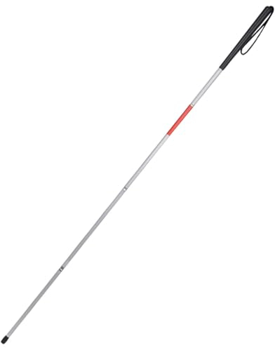 Tavkomco Bastón telescópico - Bastón para Caminar con Cinta Reflectante roja, bastón Antideslizante para Ciegos y Personas con discapacidad Visual(A,130cm/51in)