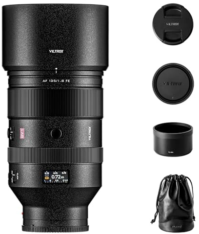 VILTROX AF 135mm F1.8 LAB FE Obiettivo per attacco Sony E, 135mm f/1.8 grandangolare teleobiettivo full frame Fisso obiettivo compatibile con Sony a7IV a9 a7RII a7CII FX3 ZVE1 A1 a6700 a6400 ZV-E10II