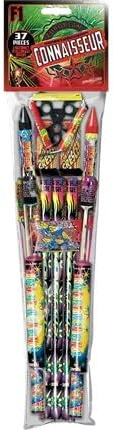 SPARKLERS CLUB Assortiment de 36 Pétards Fusées CONNAISSEUR® - 16 mm - Coffret Feux d?Artifice Équilibré - Catégorie F1 - Usage Extérieur - pour Passionnés Confirmés
