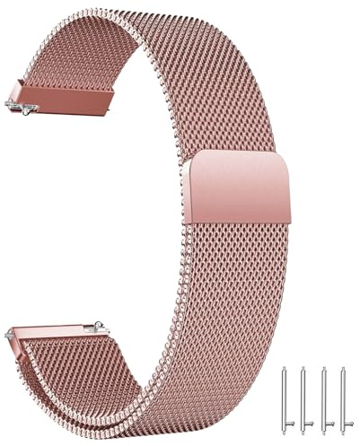 ANDOFUZH Bracelet Magnétique en Acier Inoxydable pour Homme Femme, Réglable à Dégagement Rapide, Compatible Montres Connectées et Traditionnelles 14mm,16mm,18mm,20mm,22mm,24mm