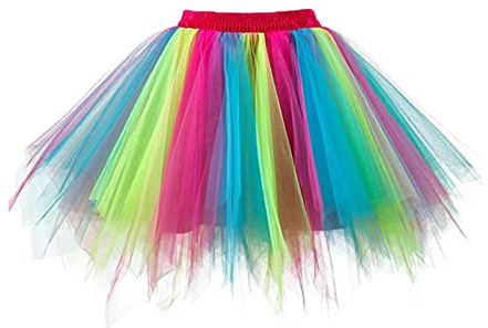 RUITOTP Tutu Colores Niña de Baile Falda Ballet Colores Falda Tutú Niñas Tul Disfraz Princesa Traje de Ballet para Fiestas,Cumpleaños,Carnaval