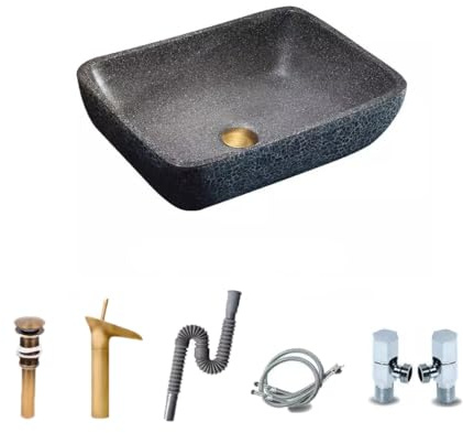 SAeWare Bathroom Sink Retro Bathroom Washbasin Countertop Washbasin Art Hotel Basin Ceramic Basin Balcony Countertop Basin Bathroom Vessel Sinks,One Color-B