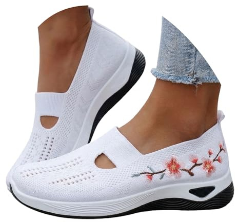 Zapatillas Ortopedicas Mujer, Zapatos Ortopédicos con Malla para Caminar Verano Zapatillas Comodos Ligeros sin Cordones Deporte Sandalias Palas Plataforma Transpirables Antideslizantes Deportivas 2026
