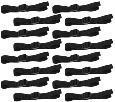 Mikikit 16 Correas de Nylon para Zapatos de Clavos de Césped, Ajustables y Seguras para Aireadores de Jardín en Exteriores, Paquete de 16 Piezas