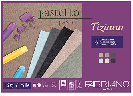 Fabriano Carta per pastelli Blocchi, Cotone, Multicolore, 21 x 29,7 x 0,5 cm