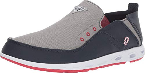 Columbia Mens Bahama Vent PFG Boat Shoe, Titanium MHW/Bright Red, 10.5 US