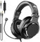 Bopmen Cuffie per Computer e Gaming - con microfono boom e cavo, telecomando integrato nel cavo, porta per condivisione, ideali per ufficio, laptop, telefoni, PS4, Xbox One, DJ (Y71-M)