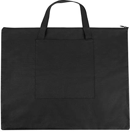 Canvas Art Portfolio Carrying Bag A2 Artist Portfolios Carry Case Bag Lightweight Art Tote Bag Drawing Board Bag Portfolio Folder for Artwork Drawing Painting Photography Poster Supplies (Black)