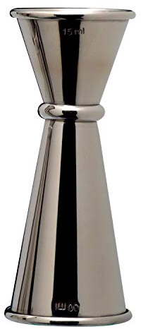 Piazza - Misurino Cocktail in Acciaio Inox, Dosatore Professionale per Attrezzatura Bar, Jigger Japan Style Barman | Capacità 15/30ml