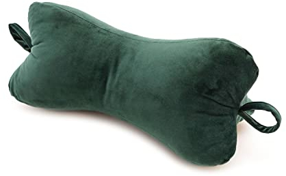 H&F | Cojín de lectura, hueso de lectura, cojín cervical, almohada de viaje, lavable, para cama, sofá, color: verde