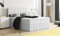 Moderne Boxspringbett MERA Premium Bett mit Bettkasten Ziernähten Bonell Matratze H3 Federkern Topper Polsterbett Doppelbett Schlafzimmer (Weiss - Madryt 120 (Kunstleder), 160 x 200)