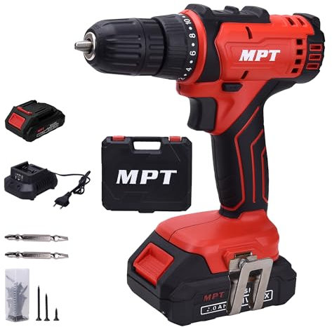 Cordless Drill Driver 21V,Power Drills Cordless with 2 Batteries 2000mAh,42Nm Max Electric Drill,42PCS Accessories Set,2 Speed LED Light for Home and Garden DIY