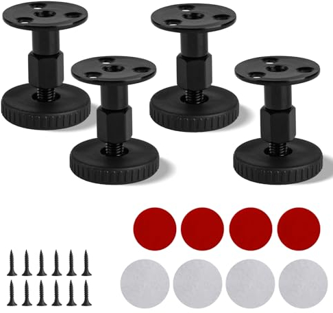 MUZHUPGUZ 4 Piezas Patas para Muebles Regulables 27-64 mm, Patas Regulables, Patas Ajustables, Patas Mueble para Mesas Muebles Sofás Mesa Estantes Gabinete, se Pueden perforar o autoadhesivos