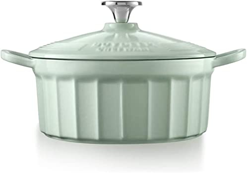 Braising Pans Enameled Cast-Iron Pot Stock Pot 22cm Suitable for Various Fire Sources Stewed Roasted Grilled Cooked Non Stick Sauce Pan Casserole Dish