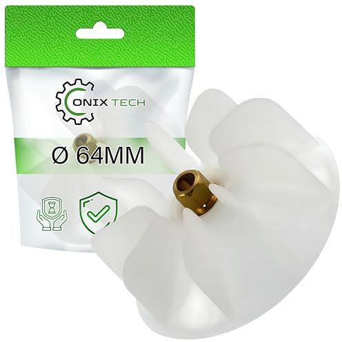Ventilatore per Phon Capelli in Plastica Ø 64 mm Ø 4 mm con Dado in Ottone per Moser per Babyliss per Coifin - Garanzia di 5 Anni - ONIX TECH