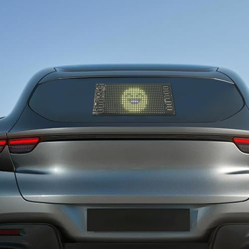 Tablero de indicadores LED flexible, placa de identificación LED programable, letrero luminoso personalizado, cartel luminoso para coche, aplicación inteligente, Bluetooth USB 5 V, 17,3 x 7 cm