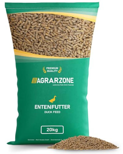 Agrarzone Entenfutter Pellets 20 kg - Österreichisches Laufenten Futter - 100% Gentechnikfrei & Gereinigt - Futter für Wildenten, Enten & Gänse