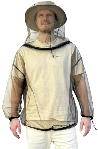 Universal Backpackers Giacca Zanzariera Anti-Insetti – Cappuccio con Cerniera – Giacca in Rete Leggera & Traspirante per Uomini e Donne per Esterni, Campeggio, Pesca, Escursioni