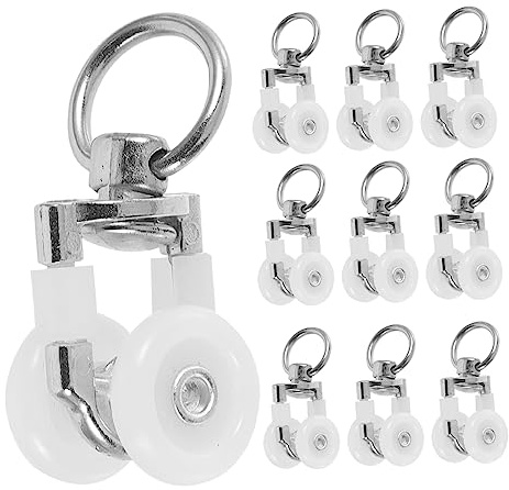 VINTORKY 20 Rodillos De Pista Para Cortinas Doble Rueda Deslizante De 1.71X0.68X0.57In Riel De Cortina Carriers Gemelos Para Ventanas Dormitorios Y Puertas Correderas