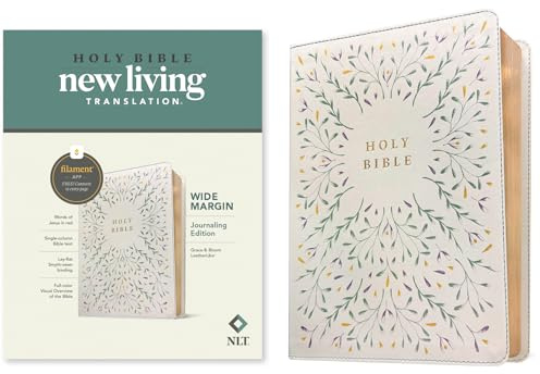 NLT Wide Margin Bible, Filament Enabled (Leatherlike, Grace & Bloom, Red Letter): New Living Translation, Grace & Bloom, Leatherlike, Filament Enabled, Wide Margin, Red Letter