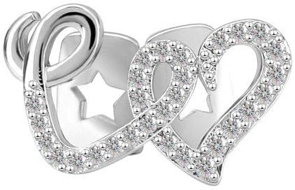 Diamond Grillz, Kucheed Bling Hjärta Korsa Tandgrillar, 18K Guldpläterade hiphoptandsmycken, Trendig CZ Dental Decoratio för Män Kvinnor, Glänsande Rapper Kostym Party Accessoarer (B1)