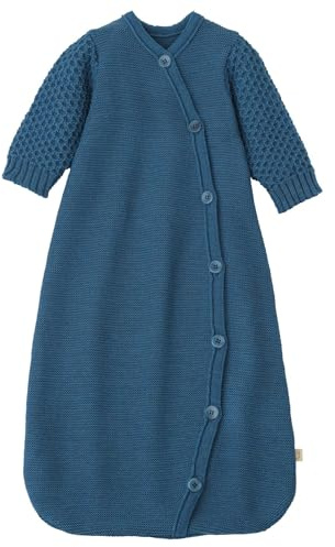 Sacco nanna a maniche lunghe per neonati e bambini – 100% merino biologico TOG 1.7 – traspirante – unisex, misura 60 cm e 75 cm – sostenibile & equo – per la transizione e l'inverno – Made in Germany