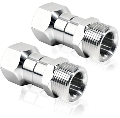 Aezpc M22 Pressure Washer Swivel Fitting M22 Female 14mm Male Connector for Pressure Washer Gun and Hose Stainless Steel 2PCS