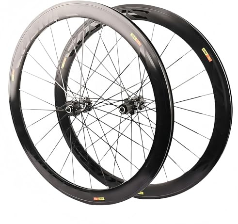 Rennrad-Laufradsatz, 700C Aluminiumfelgen, 40/50 mm, V/C Scheibenbremsen, 20 Loch, Schnellspanner für 8-, 9-, 10- und 11-Fach Kassette C,40mm C/V