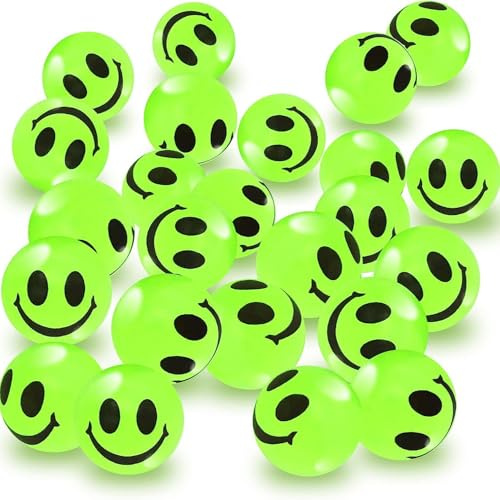 UxuoQxa Flummies - Flummies per bambini, 26 pezzi, 25 mm, regalo di compleanno per bambini, 10 anni