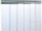 PVC Streifenvorhang Lamellen 2x200mm Höhe 3,00m x Breite 1,80m, fertig vormontiert, verzinkt, Stallvorhang, PVC Lamellenvorhang