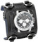 JewelryWe Herren Armbanduhr, Analog Quarz, 30M Wasserdicht Elegant Casual Sport Uhr mit Schwarz Breit Leder Armband, Schwarz Rund Zifferblatt und Silber Gehäuse