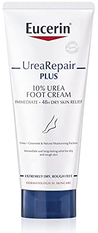 Eucerin UreaRepair Plus 10% Urea Foot Cream 100ml, Intensive Moisturising Foot Treatment for Dry, Cracked Feet and Heels, with Ceramide & Natural Moisturising Factors, Fast-Absorbing Moisturiser