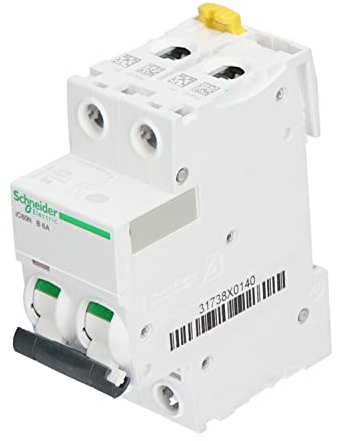 disjoncteur - schneider acti9 ic60n - 2 pôles - 6 ampères - courbe b - a9f76206