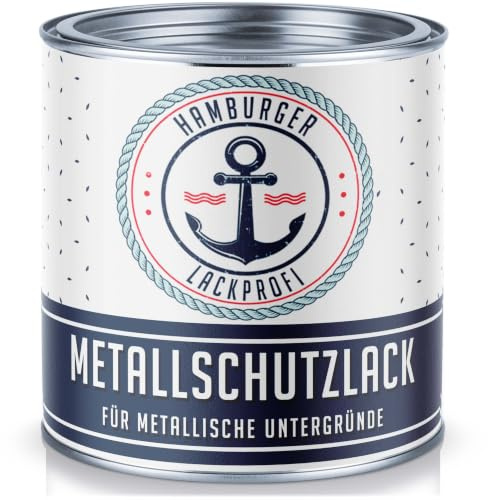 Metallskyddslack blank signalgul RAL 1003 gul metallskyddsfärg metallack metallfärg (10 L) Hamburger Lack-Profi