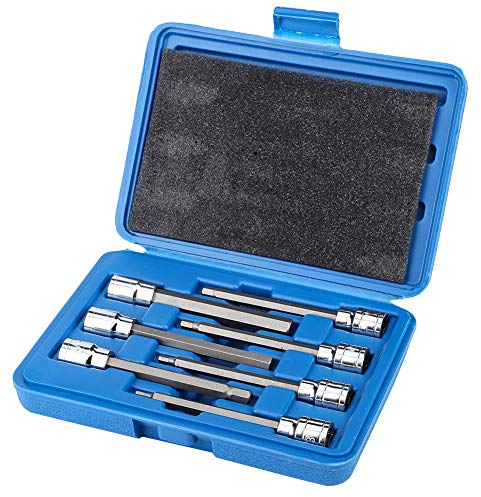 Jeu de 7 Embouts de Vissage à Six Pans Creux 3/8, Douilles 3/4/5/6/7/8/10 mm, Longueur 110 mm
