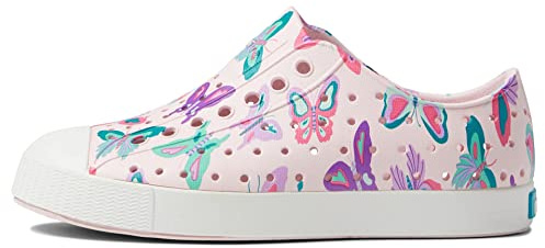 Native Shoes Jefferson Unisex Junior Printed Sneaker, Pink Milk White Shell Flutter Friends, 12.5 UK Child