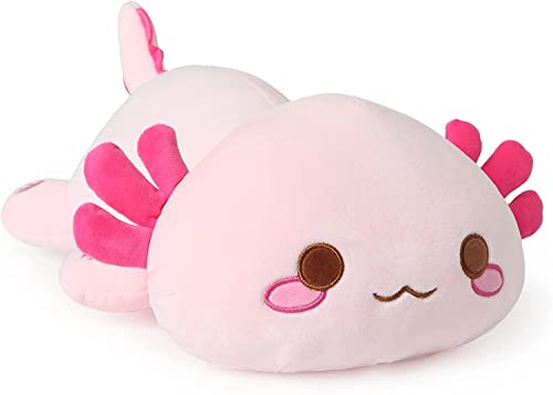 shownicer Axolotl - Cojín de peluche (33 cm), color rosa