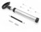 SNMIX Ball Pump with Needle, Nozzle and Extension Hose for Basketball, Football, Rugby Balls - Durable Aluminium-alloy Tube, Ergonomic Design, Fast Air Inflator
