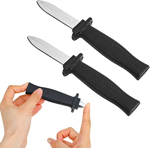 VEYLIN 2 coltelli a pugnale che scompare, in plastica, per Halloween, coltello retrattile, falso, puntello per Halloween, trucchi magici, oggetti di scena