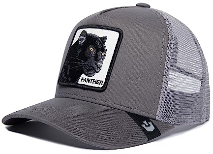 Goorin Bros. The Farm Casquette de camionneur avec fermeture à pression réglable, casquette unisexe en maille, gris (The Panther), taille unique, Taille unique