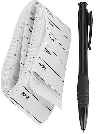 Namensschilder FüR Kleidung,BüGeletiketten,200StückNamensetiketten+2Kugelschreiber,Namensschilder,Personalisierbare Namensaufkleber für Kleidung Kindergarten und Schule