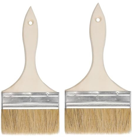 MAYOKIAAR 2-teiliges Lasurpinsel Set, 4 Zoll/5 Zoll Malerpinsel Lasurpinsel, Dicke Borsten, Für Lasuren, Holzbehandlung und Malerarbeiten, Professionelle Lasurpinsel