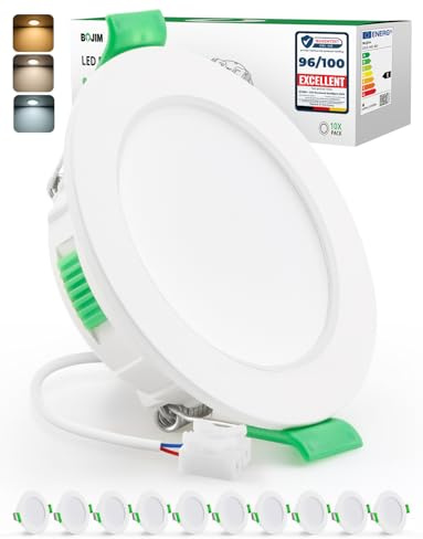 BOJIM Einbaustrahler LED Spots Deckenleuchte 55mm - 68mm Loch IP44 für Bad