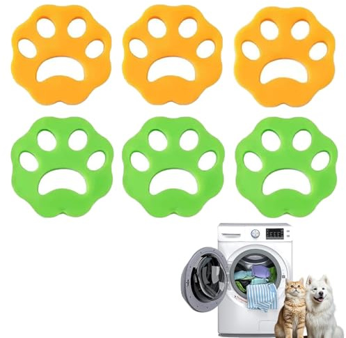 ZFRITP 6 PièCes Épilateur pour Poils d'animaux,Anti Poil Machine à Laver,RéUtilisable pour Enlever Les Poils,Épilateur pour Animaux De Compagnie,pour Nettoyer Poils d'animaux Domestiques, Cheveux.