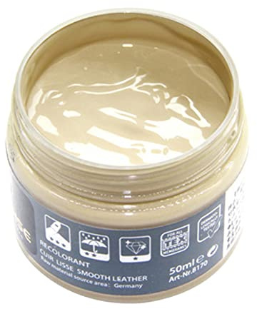 Fenteer Crema Restauradora de Color para Cuero, Bálsamo Reparador de Cuero para Bolsos Y Zapatos, beige