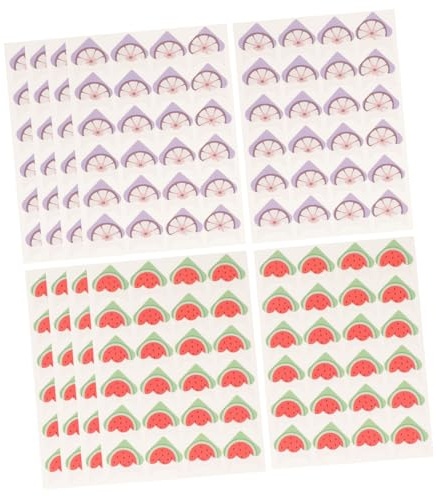 SOIMISS Pegatinas para Esquinas de Fotos de Álbumes de Recortes, 10 Hojas Diseño de Frutas (sandía y Mangostán Púrpura), Adhesivo para Scrapbooking y Manualidades, Rincones Decorativos