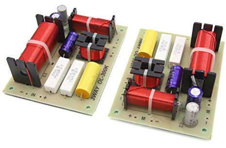 sourcing map 2Pcs 180W 3 Way Audio Speaker Frequency Divider Crossover Filters