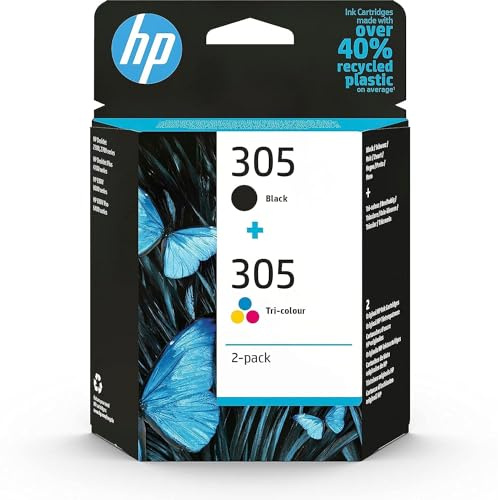 HP 305 2-Pack TRI-Color/Black ORIGINAL Ink Cartridge