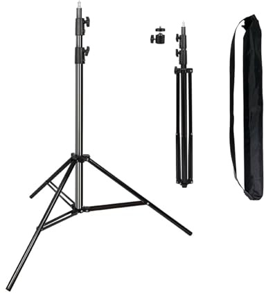 ITOTIN Heavy Duty Light Stand 9.5 Feet/2.8 Meters Adjustable Spring Cushioned Metal Photography Tripod Stand for Photo Studio Speedlight, Ring Light, Photographic Equipments Thickening Flash Stand