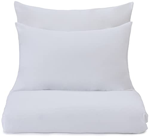 URBANARA Montrose Flannel Bed Linen Pillowcase 100% Cotton 70 x 90 cm in White